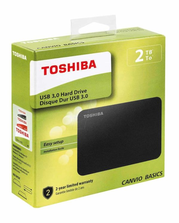 2TB-Toshiba-External-Harddisk.jpg Toshiba 2TB External Hard Drive - Image 1