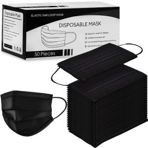 3 Ply Black Disposable Black Masks