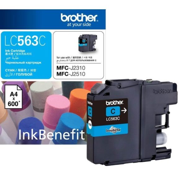 Brother LC563C Inkjet Cartridge Cyan - Image 1