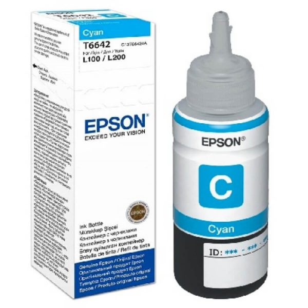 Epson T6642 Cyan Ink Bottle 70ML - Image 1