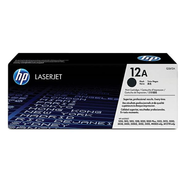 HP-12A-cartridge-1.jpg HP 12A Black Original Laser Jet Toner Cartridge, Q2612A - Image 1