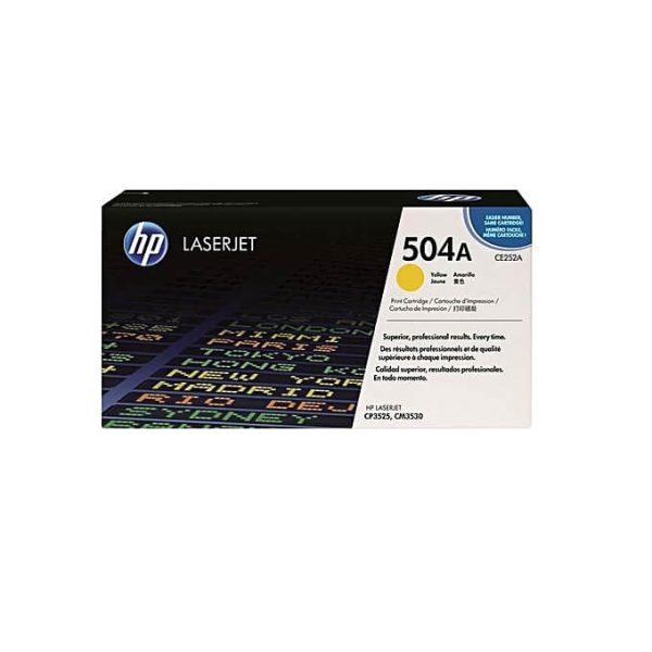 HP 504A Yellow Original Laser Jet Toner Cartridge (CE252A) - Image 1