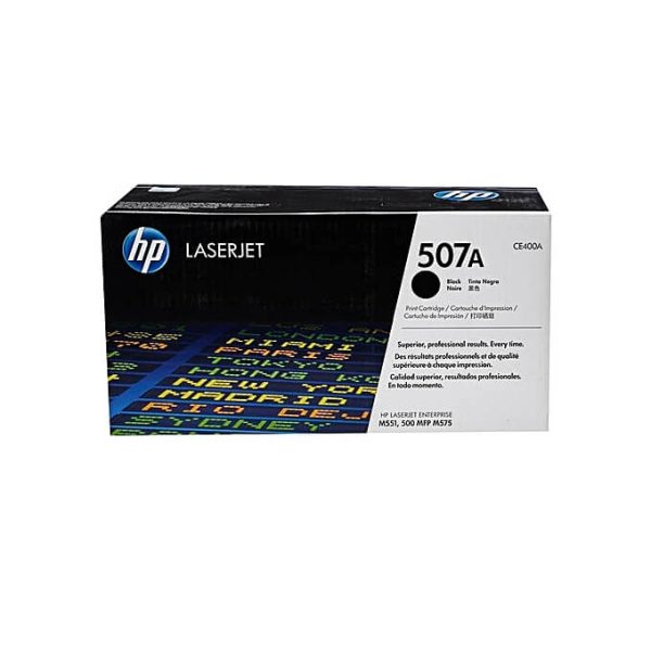 HP-507A-Toner-Cartridge.jpg HP 507A Black Original LaserJet Toner Cartridge, CE400A - Image 1