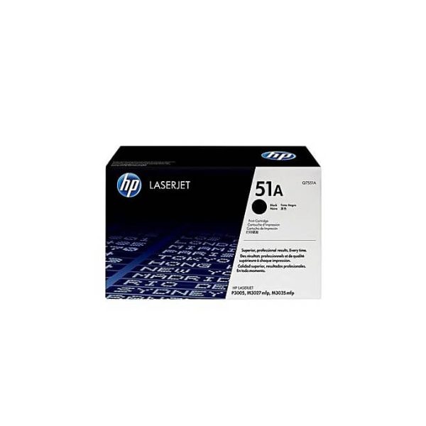HP-51A-Toner-Cartridge-1.jpg HP 51A Black Original Laser Jet Toner Cartridge, Q7551A - Image 1