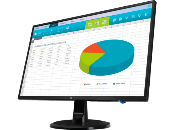 HP N246v 23.8-inch Wall Mountable Monitor, Full HD with HDMI, DVI, & VGA ports - Image 3