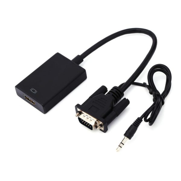 HTB1d7eoKVXXXXXbapXXq6xXFXXXD.jpg HDMI to VGA Male Converter With Audio Cable - Image 1
