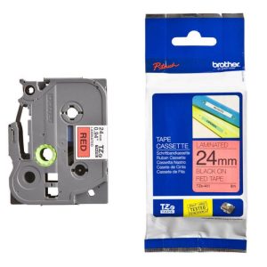 Brother TZe-451 Labelling Tape Cassette – Black on Red, 24mm wide