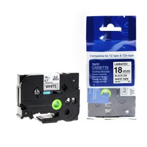 Brother TZe-241 Labelling Tape Cassette – Black on White, 18mm wide