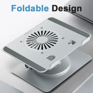 Aluminium laptop stand with fan