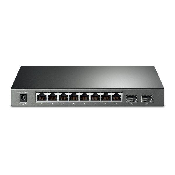 TP-Link-JetStream-10-Port-Gigabit-Smart-Switch-with-8-PoE-Ports-2-Gigabit-SFP-Slots TP-Link JetStream 10-Port Gigabit Smart Switch with 8 PoE+ Ports & 2 Gigabit SFP Slots TL-SG2210MP - Image 1