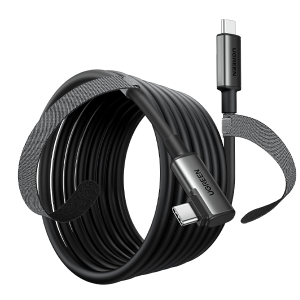 UGREEN Right Angle USB-C to USB-C Link Cable 5m (Black) – UG-90629
