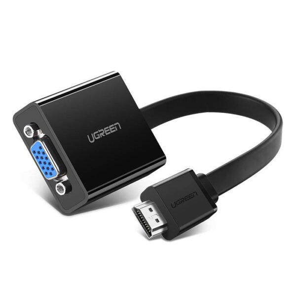 UGREEN HDMI to VGA Converter 25cm (Black) - MM103 - Image 1