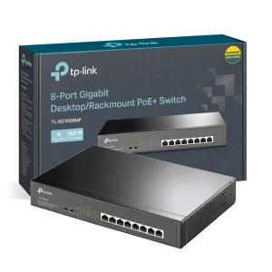 TP-Link 8-Port 10/100/1000Mbps Gigabit Desktop/Rackmount Switch with 8-Port PoE+ - TL-SG1008MP