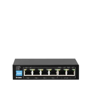 D-Link DGS-F1006P-E Switch with 4 PoE Ports and 2 Uplink Ports